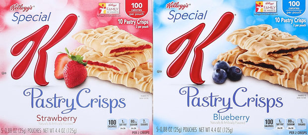 Kellogg's Special K Strawberry and Blueberry Pastry Crisps Fruit Variety Pack, 60 Count