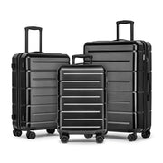 KYME Pink Luggage Sets 3 Piece (22in/26in/30in) Hard Shell Suitcases with Wheels Hardside Suitcase Set with TSA Lock Travel Rolling Luggage Set for Women Men