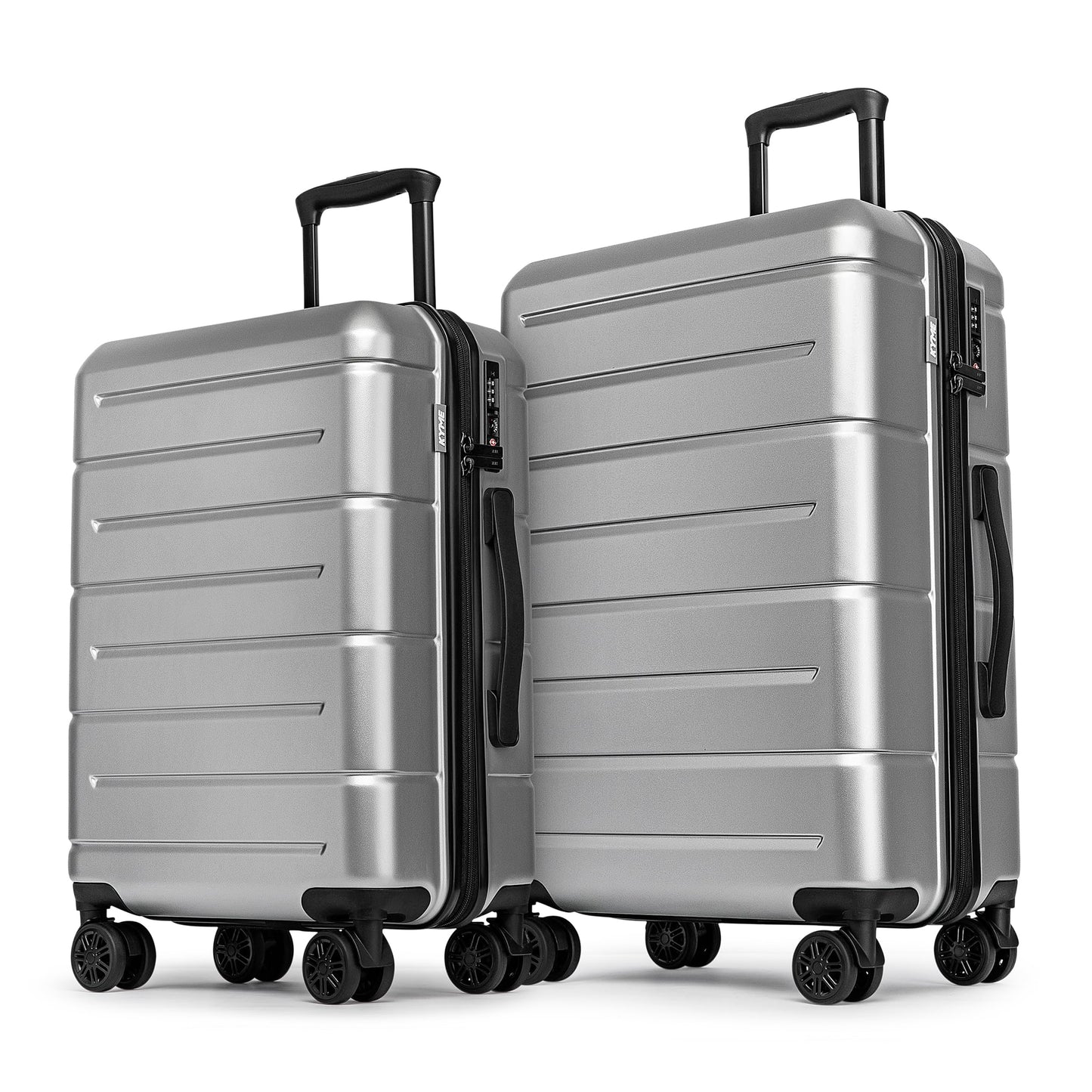KYME Pink Luggage Sets 3 Piece (22in/26in/30in) Hard Shell Suitcases with Wheels Hardside Suitcase Set with TSA Lock Travel Rolling Luggage Set for Women Men