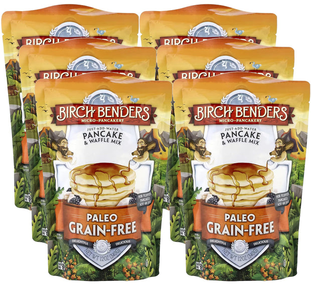 Paleo Pancake & Waffle Mix by Birch Benders, Kosher, Gluten-free, 12 oz Bag