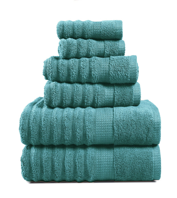 Lane Linen 100% Cotton Luxury Bath Towel Set - 18 Pieces - Ring Spun, Ultra Soft, Quick Dry & Extra Absorbent - 4 Bath, 8 Washcloths, 6 Bathroom Hand Towels - Machine Wash in Cold Water - Living Coral