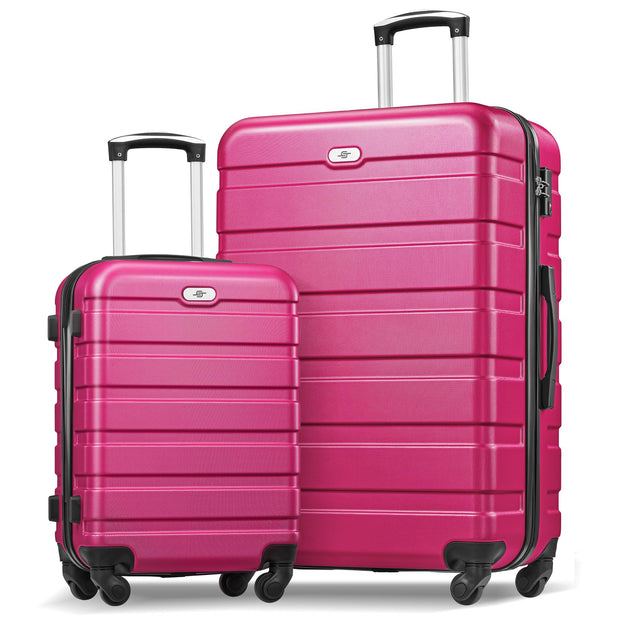 Suitour Luggage 3 Piece Sets Hard Shell Luggage Set with Spinner Wheels, TSA Lock, 20 24 28 inch Travel Suitcase Sets, Bright Blue