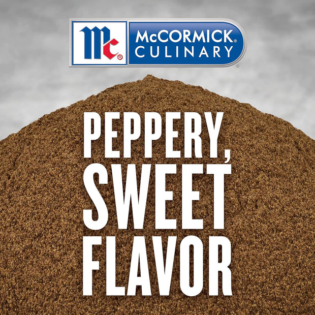 McCormick Culinary Ground Allspice, 16 oz - One 16 Ounce Container of Allspice Seasoning, Features a Wood Flavor Perfect for Baked Goods, Desserts and More