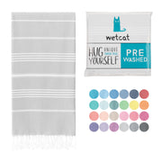 WETCAT Turkish Beach Towel Oversized (38"x71") 100% Turkish Cotton, Made in Turkey - Sand Free, Extra Large, Ultra Soft, Quick Drying, Compact & Lightweight for Travel - Blue