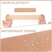 SUPERBE Precut Kinesiology Tape (3 Rolls Pack), Elastic Sports Tape for Pain Relief, Muscle Support, Recovery and Physio Therapy, Breathable, Waterproof (Black)