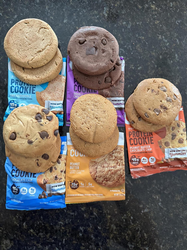 Quests Nutrition Protein Cookie Assorted Variety Pack - High Protein, Low Carb - 5 Flavors (10 Count) Chocolate Chip, Snickerdoodle, Peanut Butter, Peanut Butter Chocolate, Double Chocolate Chip