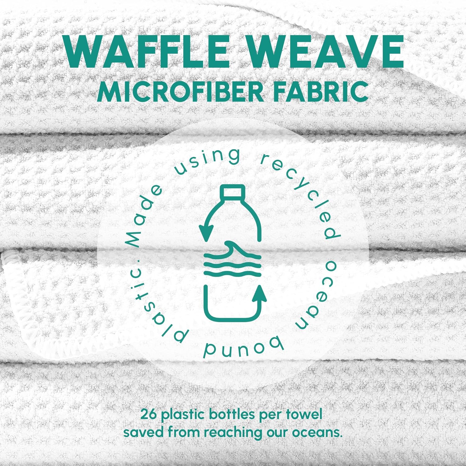SUN'Y Waffle Microfiber Beach Towel – Sand Free, Quick Dry, Ultra Absorbent, Lightweight & Compact Travel Towel with Carry Bag - Large (63” x 31.5”), Boho