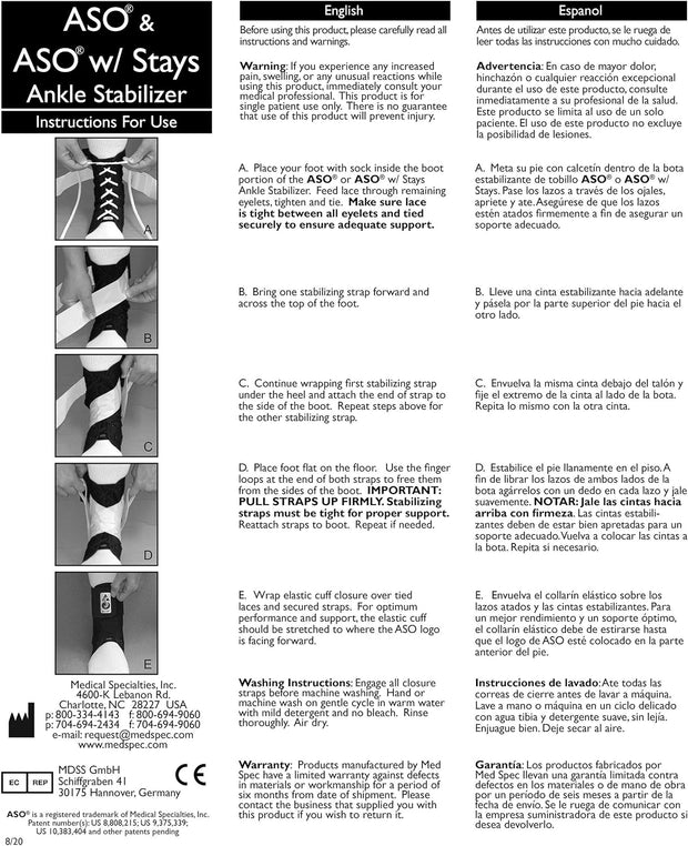 Med Spec ASO Ankle Stabilizer