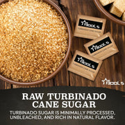 Raw Sugar Packets 500 Count, – Individually Wrapped Turbinado Cane Sugar – Perfect for Coffee, Tea, and On-the-Go Sweetening