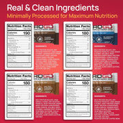 ProGo Protein Bars, Low Sugar, High Protein Snacks (Up to 21g) - 95% Pure Isolate for Faster Muscle Growth & Recovery, Low Calorie, Sweetened w/Peanut Butter & Raw Honey (20-Count, Variety Pack)