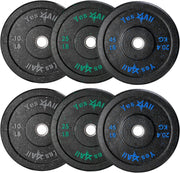 Yes4All 2" Bumper Plate, 10-190 LB Olympic Rubber Weight Plate with Steel Hub for WeightLifting, Strength Training, Home Gym, Less Impact, Absorb Bounce & Shock, Multiple Options