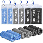 Pleneal Cooling Towels - 6 Pack Cooling Towel (40"x12"), Ice Gym Towels for Working Out, Microfiber Cool Towel for Neck and Face, Yoga Towel for Home Gym, Workout & More Activities