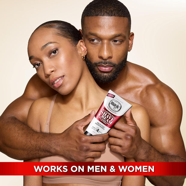 SoftSheen-Carson Magic Razorless Shaving Cream, Hair Removal Cream for Body Hair, Extra Strength Depilatory Cream, Works in 4 Minutes for Coarse Hair, 6 oz