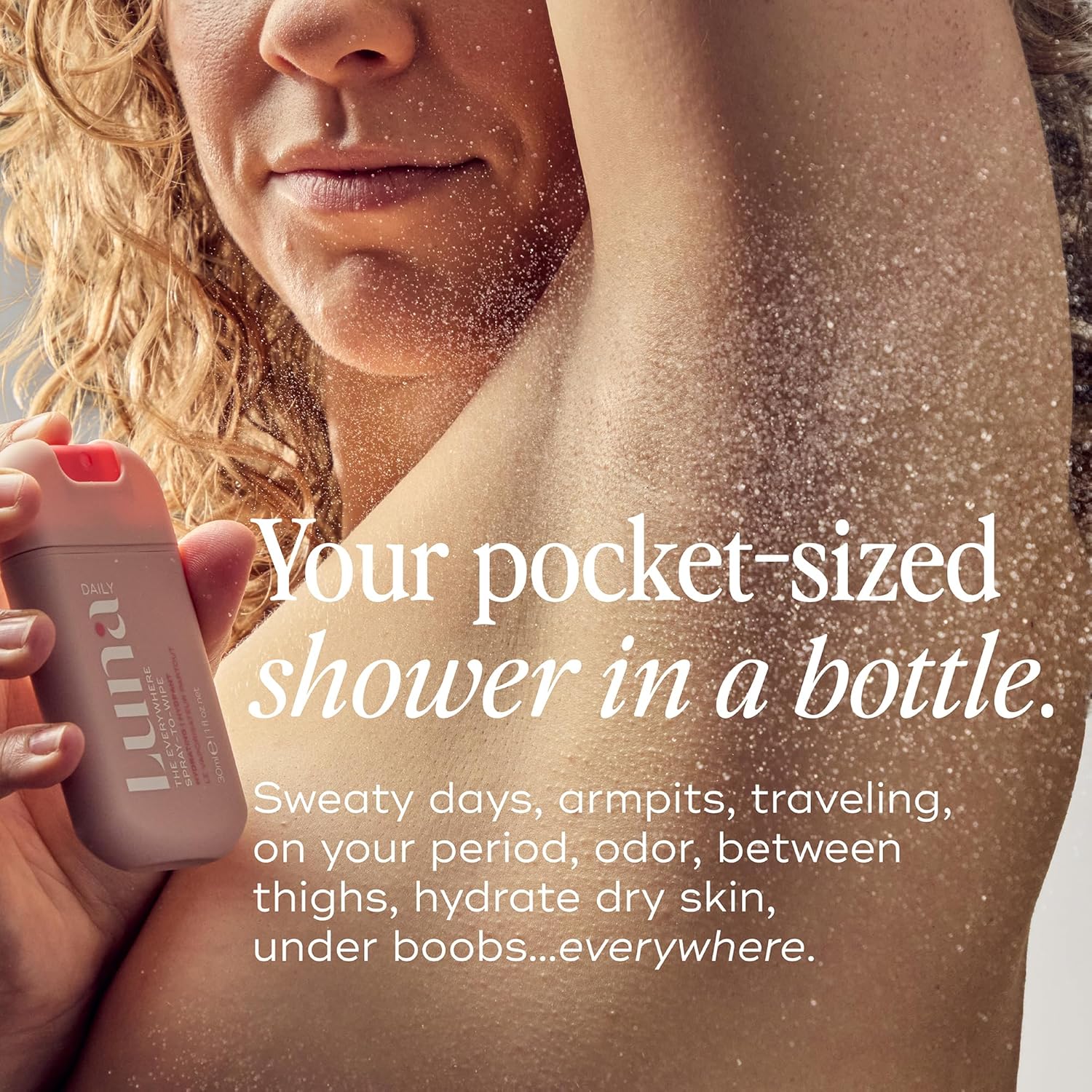 Body Cleansing Spray | Hydrating pH-Balanced Feminine & Body Mist | Gentle & Moisturizing for Intimate Hygiene, Underarms & Private Parts | Travel Essential for Women, Gym & Daily Care,30ml