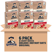 Quaker Instant Oatmeal Cinnamon & Spice, 8-Count Boxes (Pack of 4)