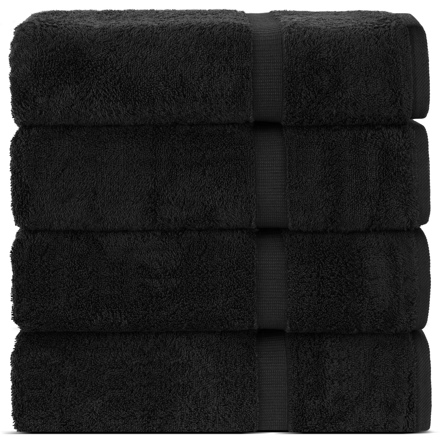 Chakir Turkish Linens | Hotel & Spa Quality 100% Cotton Premium Turkish Towels | Soft & Absorbent (4-Piece Bath Towels, Dark Gray)