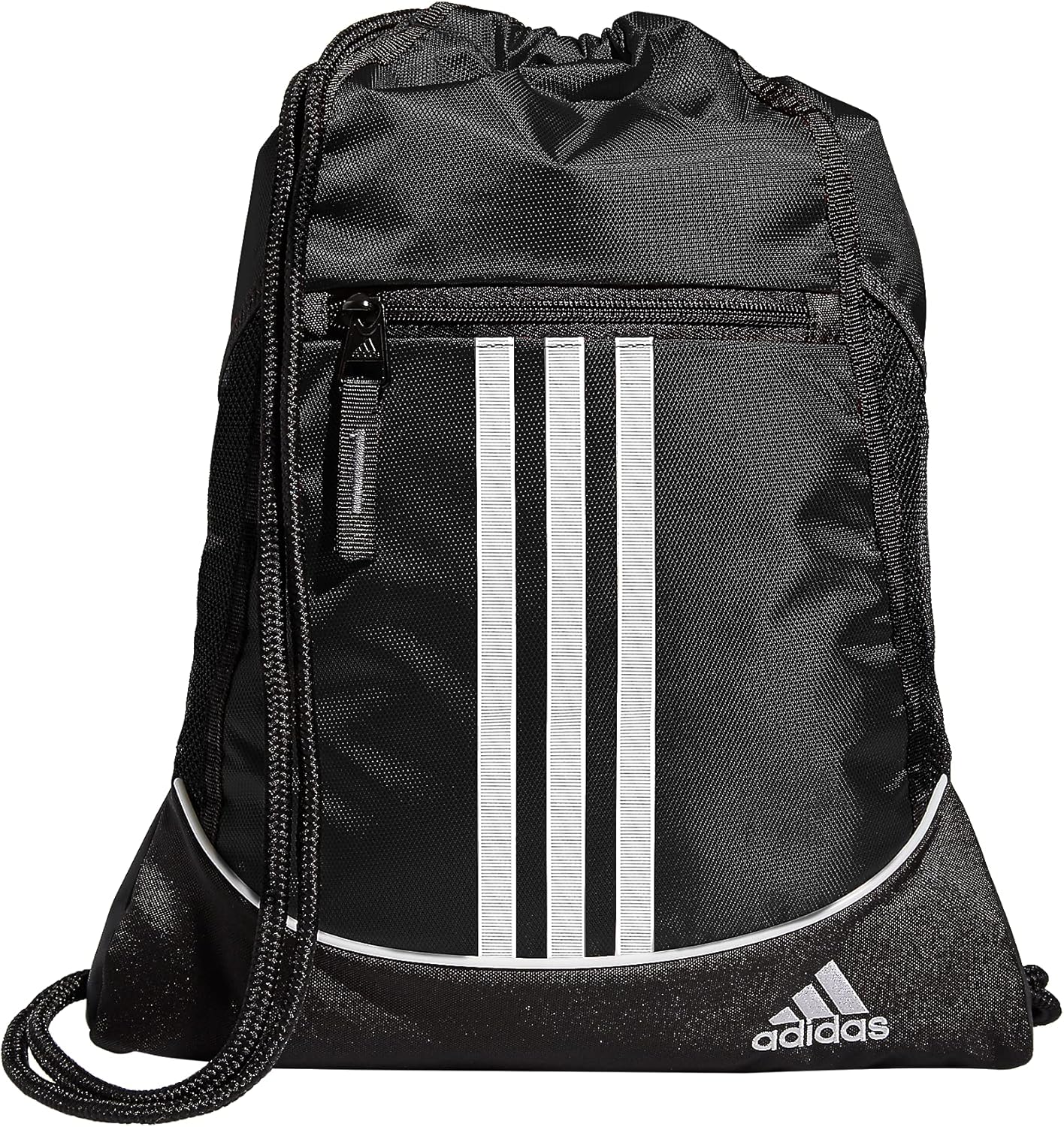 adidas Alliance Sackpack, Drawstring Backpack, Lightweight Small Gym Bag for Women and Men, Black, One Size