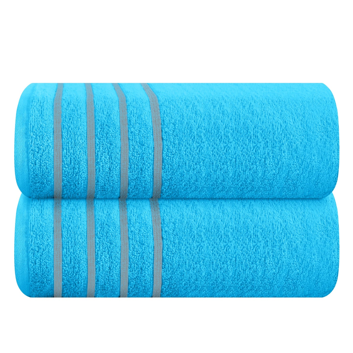 MyOwn Cotton 2 Pack Oversized Bath Towel Set 28x55 inches, Large Bath Towels, Ultra Absorbant Compact Quickdry & Lightweight Towel, Ideal for Gym Travel Camp Pool - Coral Orange, 71617