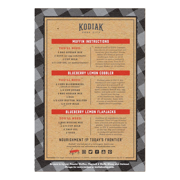 Kodiak Cakes Power Bake, Protein Muffin Mix, Blueberry Lemon, 14 Ounce (Pack of 6)