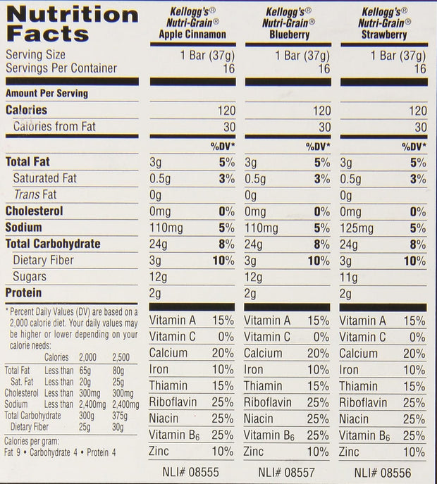 Nutri-Grain Kellogg's Cereal Bars Variety Pack, 48 Count