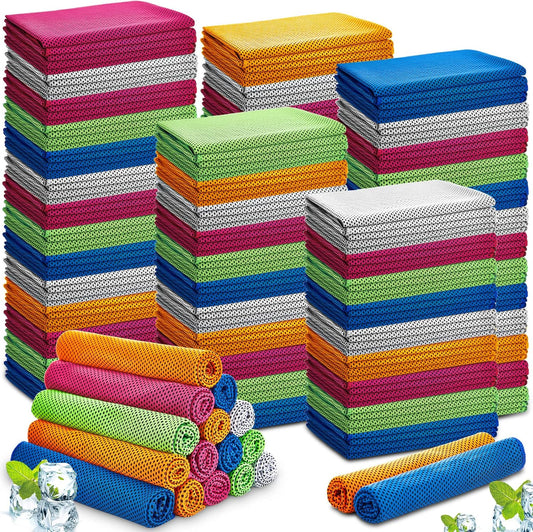 Hosuly Cooling Towel Bulk Ice Towel Chilly Breathable Polyester Soft Sport for Neck Yoga Athletes Gym Workout Camping Fitness Running 32 x 12 Inch