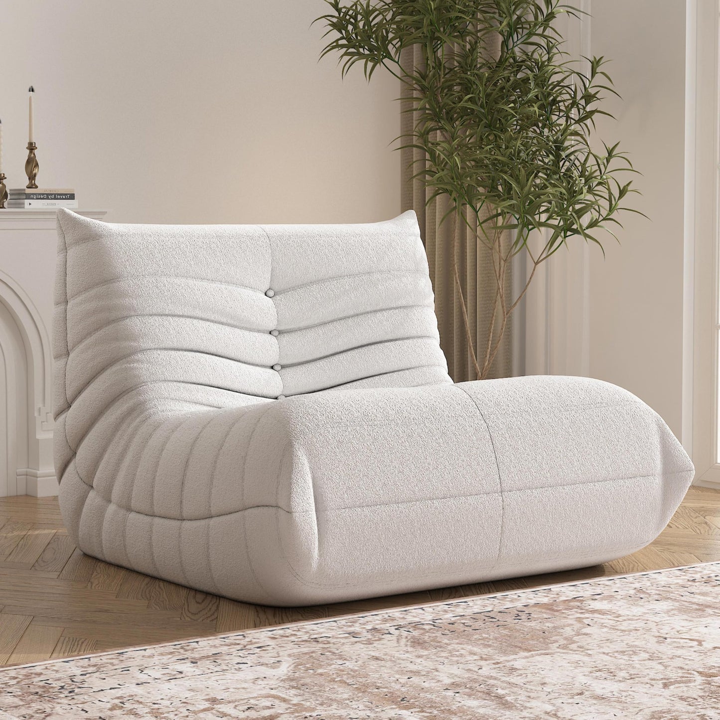 Bean Bag Chair, Memory Foam Bean Bag Sofa Large Bean Bag Chair for Adults, Bean Bag Chairs for Teens with High Density Comfortable Foam, Bean Bag for Living Room, Bedroom (Coffee)