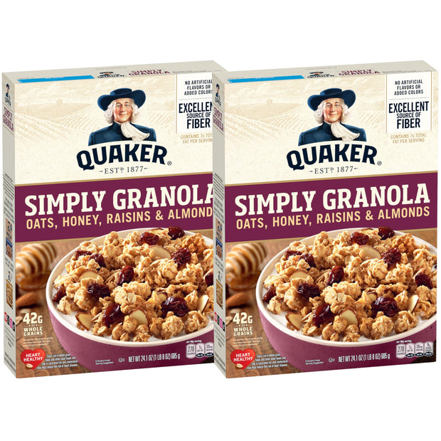 Quaker Simply Granola Honey & Almond, (Pack of 2)