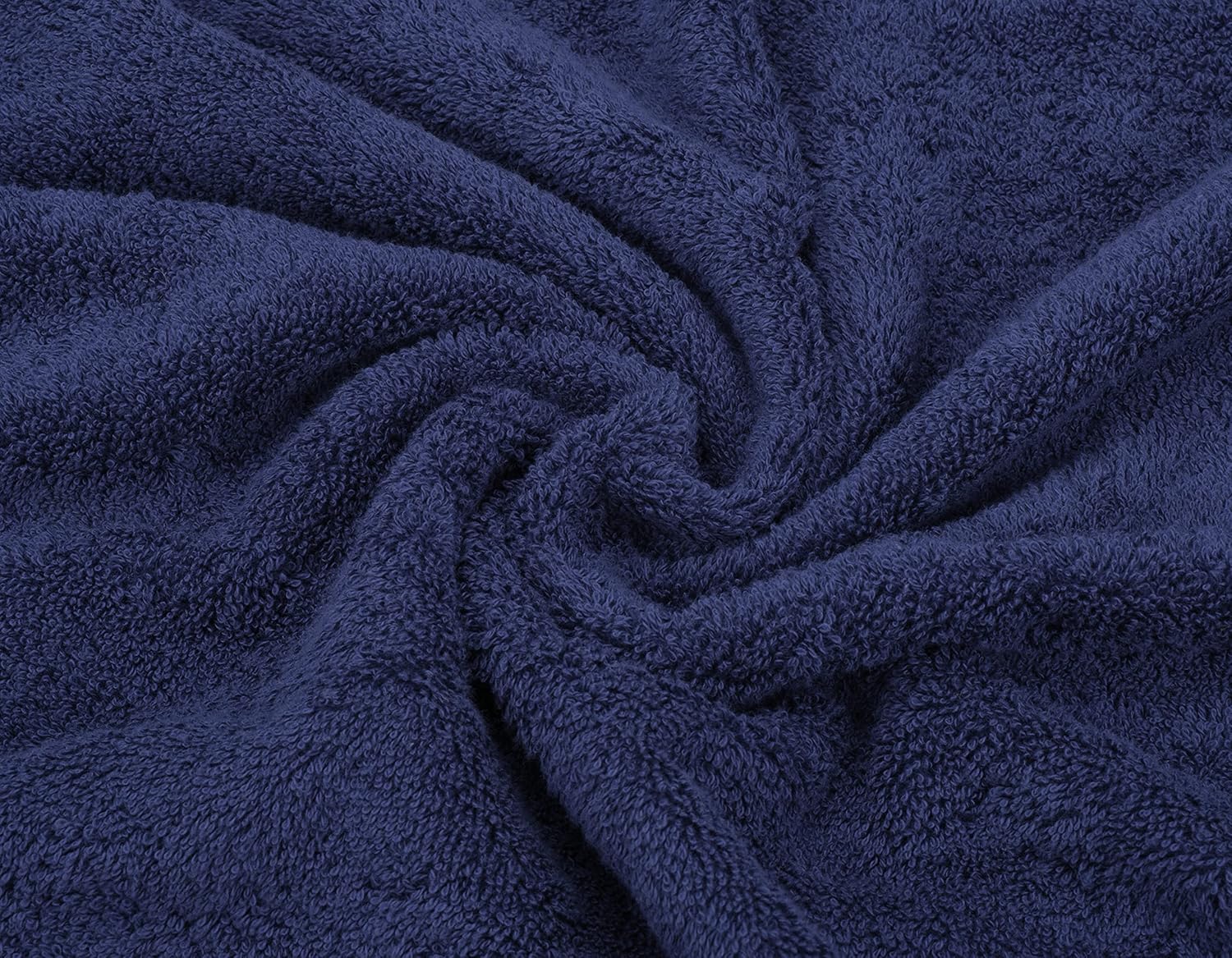 American Soft Linen Luxury 6 Piece Towel Set, 2 Bath Towels 2 Hand Towel 2 Washcloths, 600 GSM 100% Cotton Turkish Towels for Bathroom, Navy Blue Towel Sets