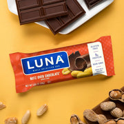 LUNA Bar - Nutz Over Chocolate Flavor - Gluten-Free - Non-GMO - 7-9g Protein - Made with Organic Oats - Low Glycemic - Whole Nutrition Snack Bars - 1.69 oz. (15 Count)