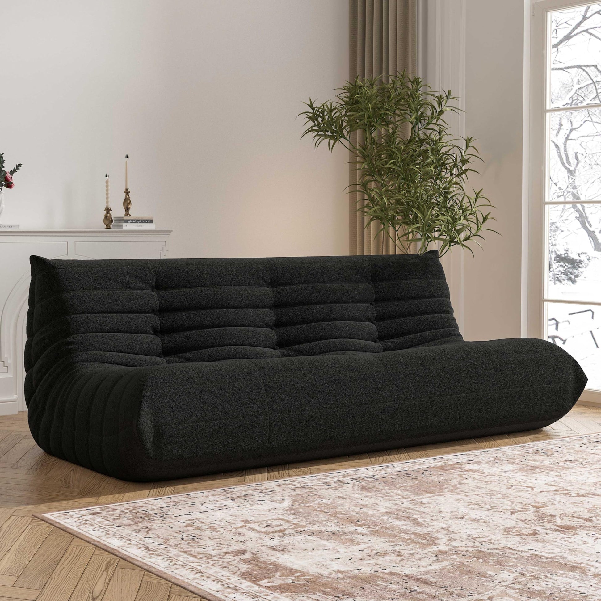 Bean Bag Chair, Memory Foam Bean Bag Sofa Large Bean Bag Chair for Adults, Bean Bag Chairs for Teens with High Density Comfortable Foam, Bean Bag for Living Room, Bedroom (Coffee)