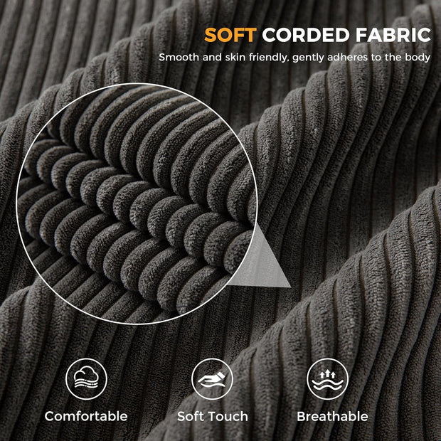 MAXYOYO 3 Seater Couch for Living Room, Boneless Couch with Tufted Cushion & Backrest, Upholstered Floor Sofa with Armrests, Sofa in A Box, No Assembly Required, Dark Grey