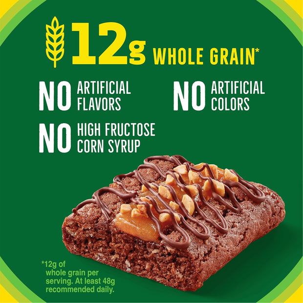 Nature Valley Soft Baked Sweet and Salty Bars, Chocolate Turtle, Made with Whole Grain, 5 Bars, 6.2 oz
