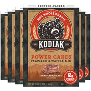 Kodiak Cakes Power Cakes, Pancake & Waffle Mix, Chocolate Chip, High Protein,100% Whole Grains (Pack of 6)