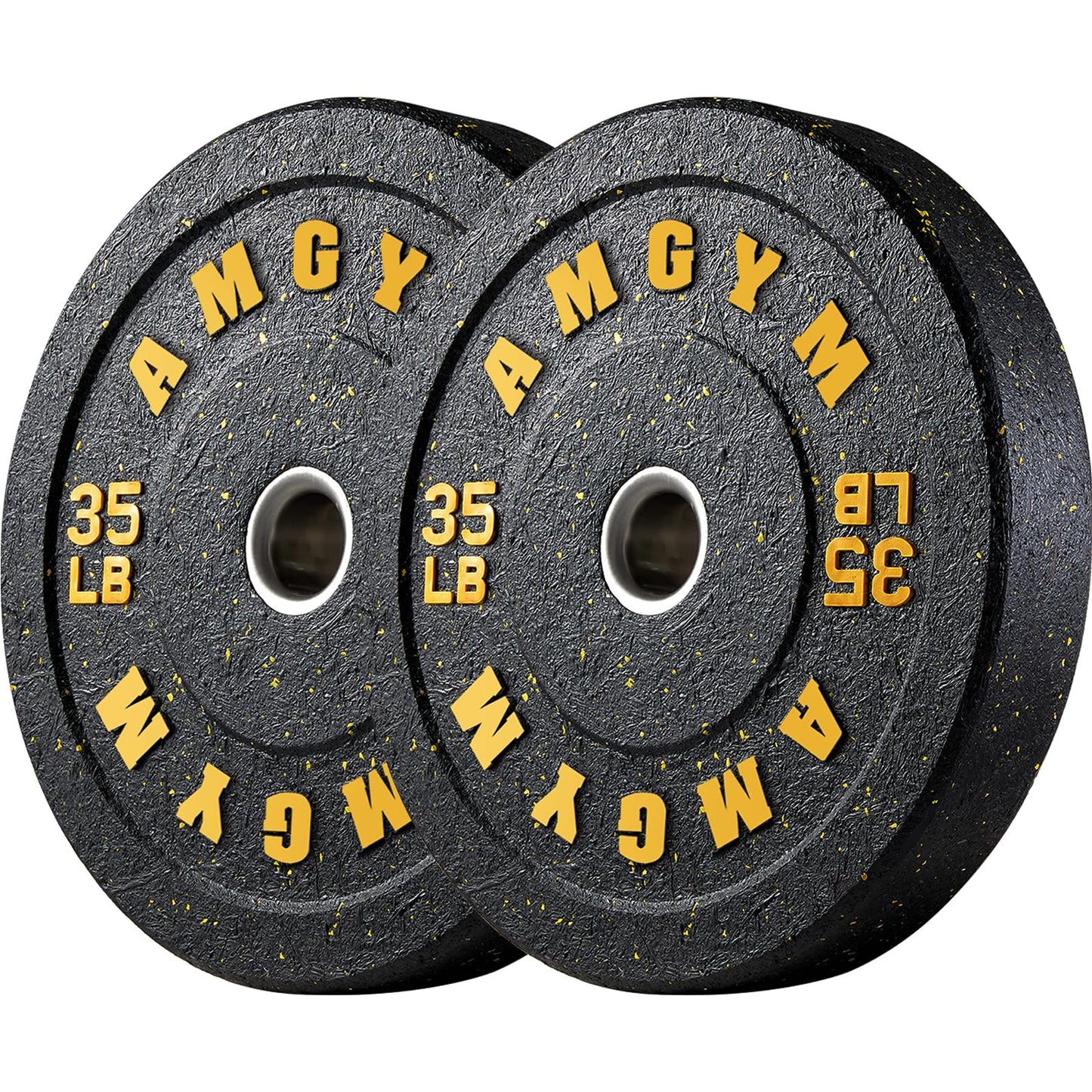 2 Inch Bumper Plates，10-500lbs，Barbell Rubber Olympic Weight Plates Set for Home Gym, Strength Training & Weight Lifting, Multiple Options Colors