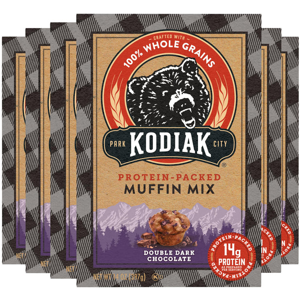 Kodiak Cakes Power Bake, Protein Muffin Mix, Blueberry Lemon, 14 Ounce (Pack of 6)