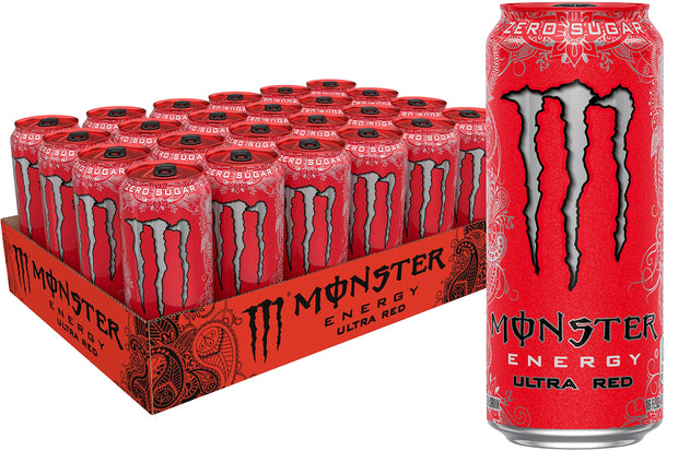 Monster Energy Zero Ultra, Sugar Free Energy Drink, 16 Ounce (Pack of 12)