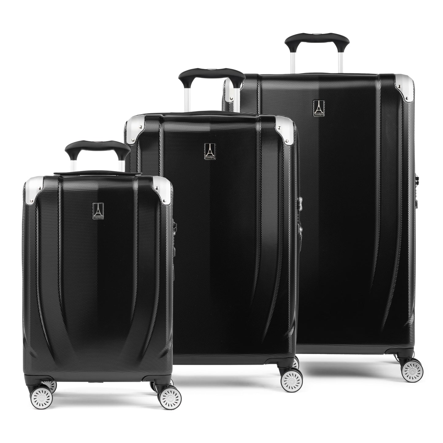 Travelpro Pathways 3 Hardside Expandable Luggage, 8 Spinner Wheels, Lightweight Hard Shell Suitcase, Cloud Grey, Checked Medium 25 Inch
