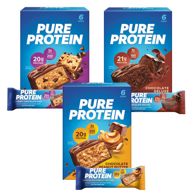 Pure Protein Galactic Brownie Bars - 12 Count Box | 20g High Protein, Gluten-Free, On-the-Go Snack | Ideal Pre & Post-Workout Fuel | Low Sugar, Great Taste!