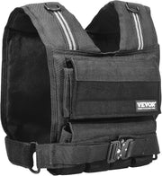 VEVOR Adjustable Weighted Vest, 11-20lb/20-32lbs/35lbs/40lbs Weight Vest with 6 Ironsand Weights and Reflective Stripe, Workout Equipment for Strength Training Running Jogging