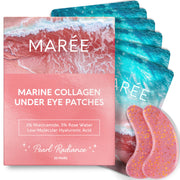MAREE 24k Gold Under Eye Gels for Dark Circles and Puffiness - Collagen & Hyaluronic Acid Skincare Gel Pads - Gold Eye Patches for Puffy Eyes and Dark Circles - Under Eye Masks - Travel Essentials