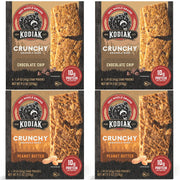 Kodiak Cakes Crunchy Granola Bar Variety Pack - Peanut Butter (2 boxes) and Chocolate Chip (2 boxes) High Protein Granola Bar Snack - 100% Whole Grain Granola Bars Bulk - (24) Total Pouches
