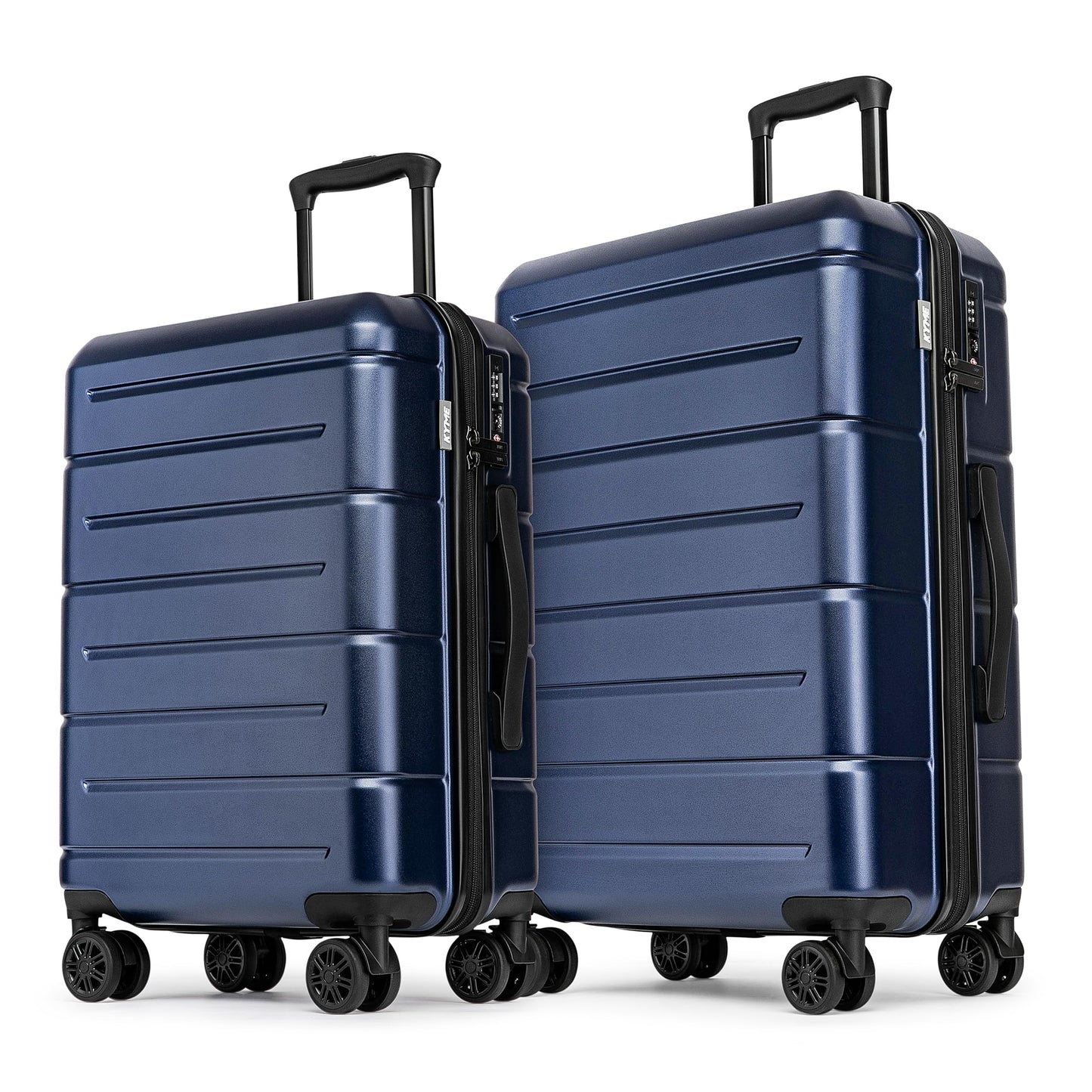 KYME 26 Inch Luggage TSA Approved Hard Shell Suitcases with Spinner Wheels Durable Medium Travel Checked Luggage with Cup Holder for Women Men Pink