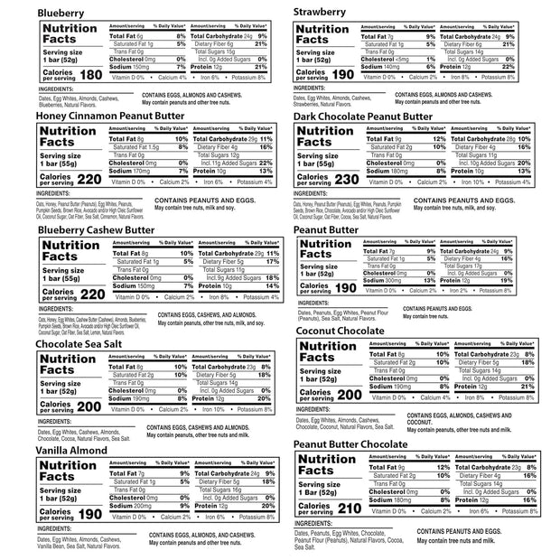 RXBAR Protein Bars, Snack Bars, Variety Pack (10 Count)