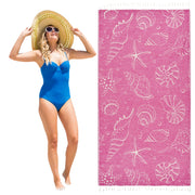 PÜSKÜL - Authentic 100% Turkish Cotton Turkish Beach Towel, Genuine Made in Turkey Quality - Soft, Quick Dry, Sand Free, Light Like Cloud, Oversize 36x70 Peshtemal Towels (Pack of 1, Arat Orange)