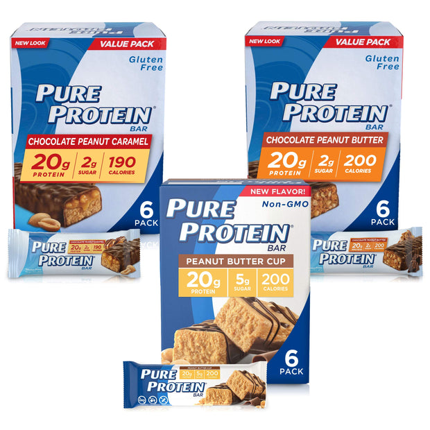 Pure Protein Galactic Brownie Bars - 12 Count Box | 20g High Protein, Gluten-Free, On-the-Go Snack | Ideal Pre & Post-Workout Fuel | Low Sugar, Great Taste!