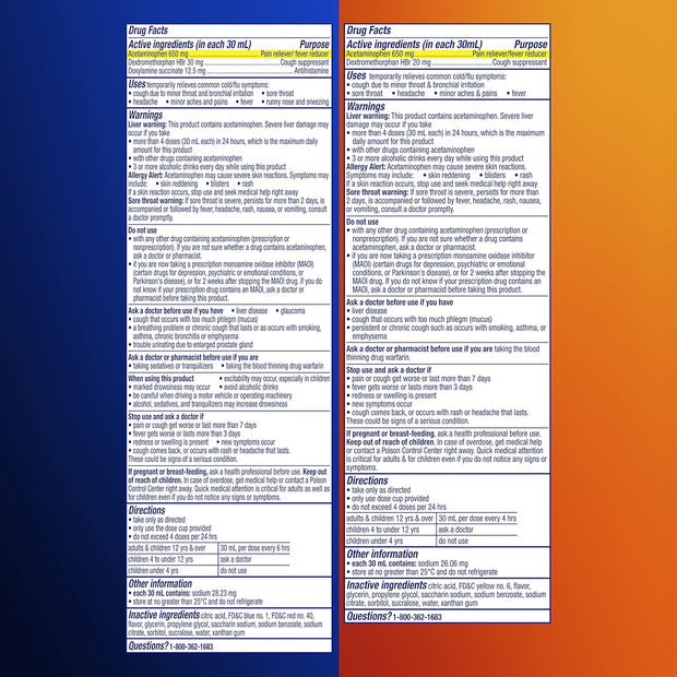 VICKS DayQuil & NyQuil High Blood Pressure Cold & Flu Relief Liquid Medicine Co-Pack, Powerful Multi-Symptom Daytime & Nighttime Relief for Cold, Cough, and Flu Symptoms, Sugar & Alcohol Free, 2x8oz