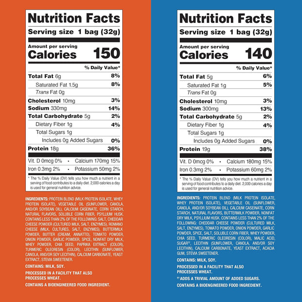 Quest Nutrition Tortilla Style Protein Chips Bundle, Ranch & Nacho Cheese, Baked, High Protein, Low Carb, Gluten Free, 1.1 oz, 24ct