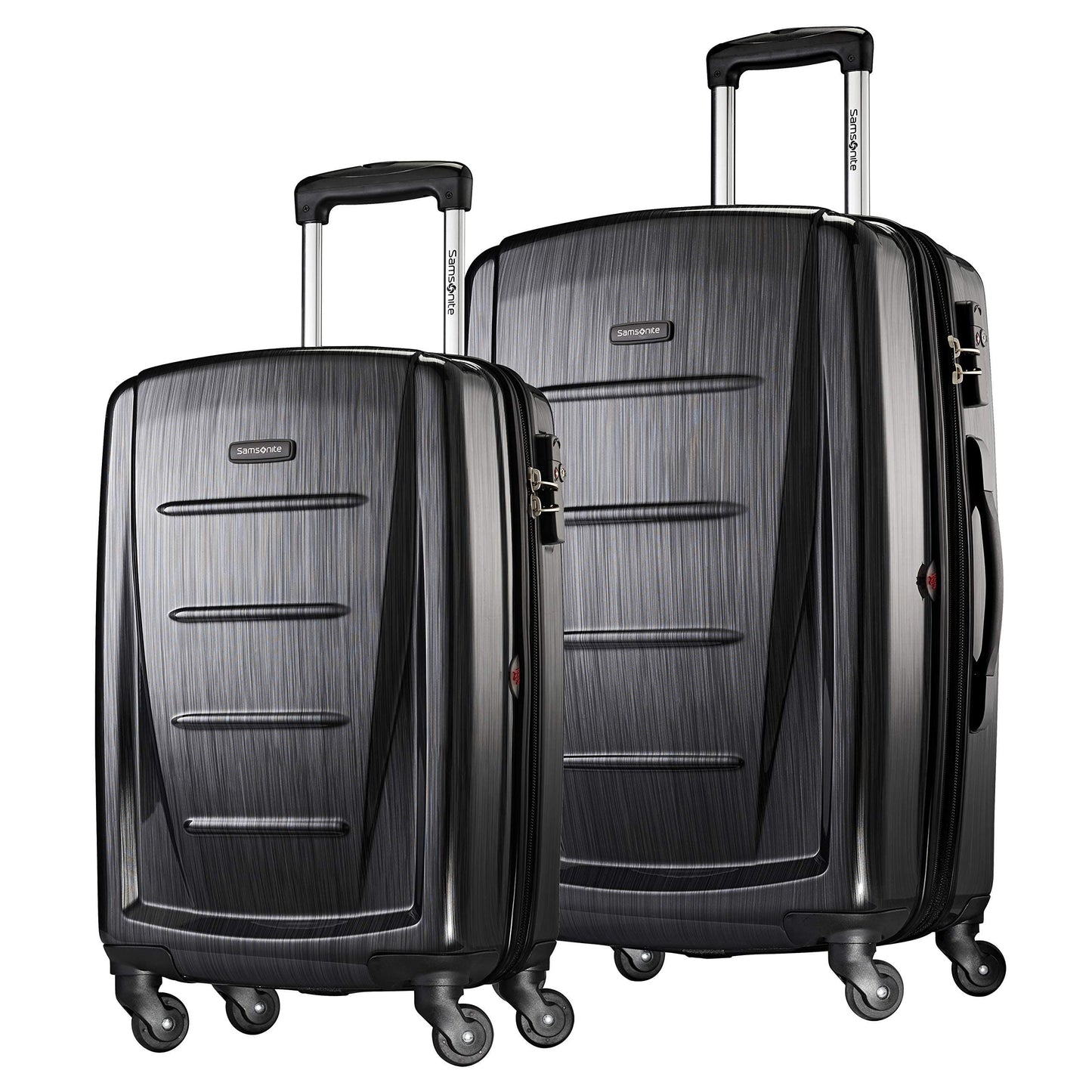 Samsonite Winfield 2 Hardside Expandable Luggage with Spinner Wheels, Burgundy, Checked-Medium 24-Inch