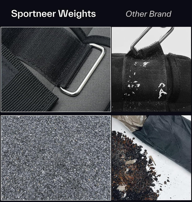 Sportneer Adjustable Ankle Weights for Women and Men 7 lbs/Pair Adjustable Leg Weights with Secure Straps, Strength Training Weighted for Yoga, Walking, Running, Aerobics, Gym, Physical Therapy