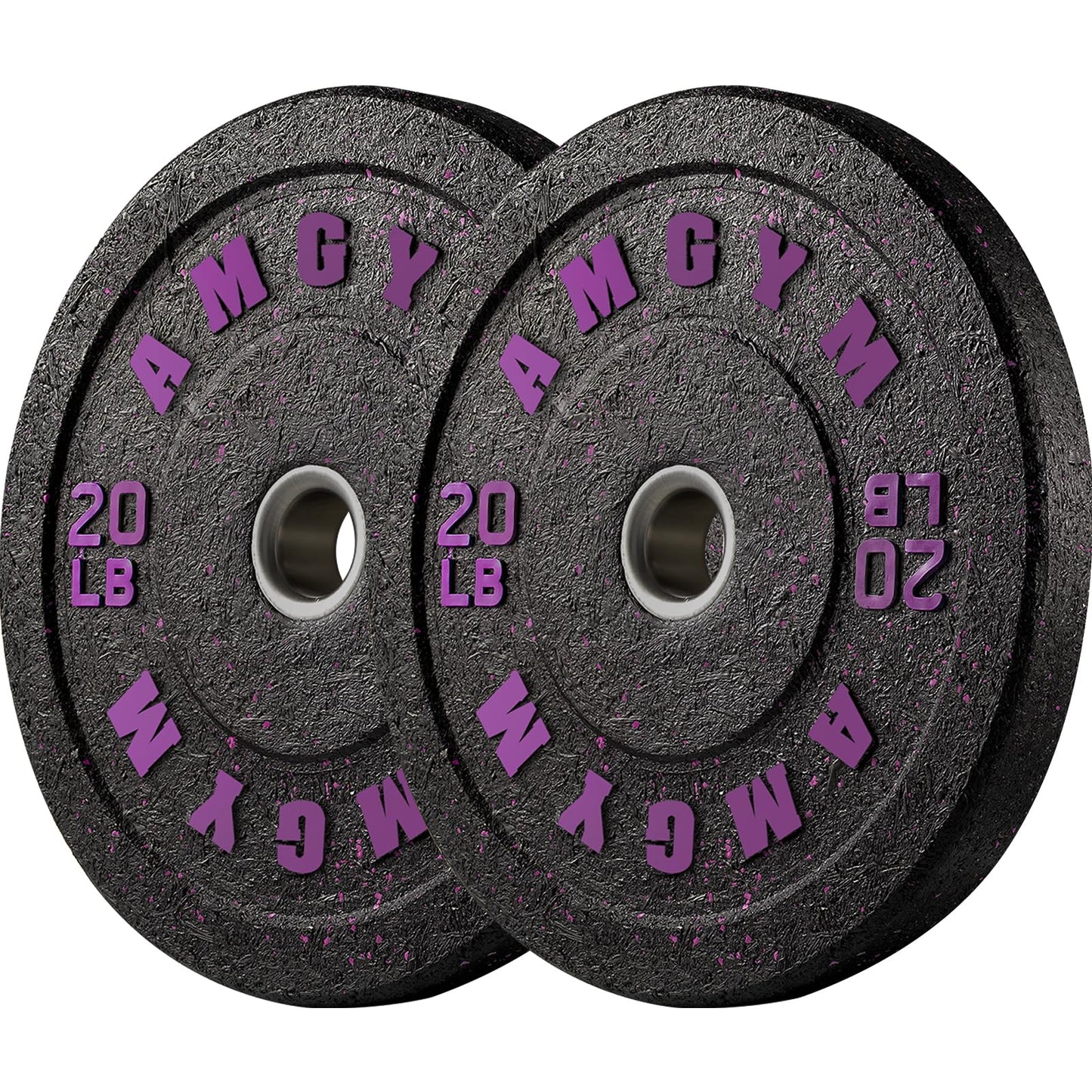 2 Inch Bumper Plates，10-500lbs，Barbell Rubber Olympic Weight Plates Set for Home Gym, Strength Training & Weight Lifting, Multiple Options Colors